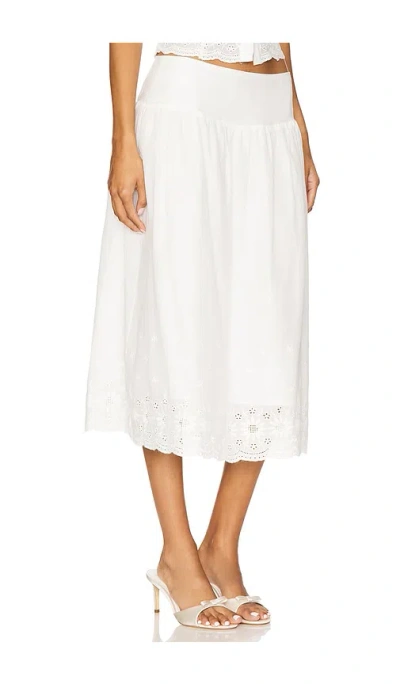 More To Come Cassandra Midi Skirt In White