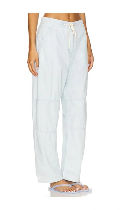La Ligne Cotton-chambray Barrel-leg Pants In Multi