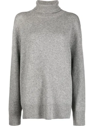 The Row Essentials Stepny Wool And Cashmere-blend Turtleneck Sweater In Gray