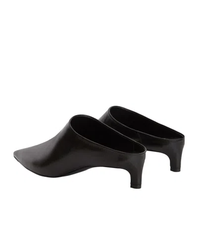 Jil Sander Leather Mules In Black