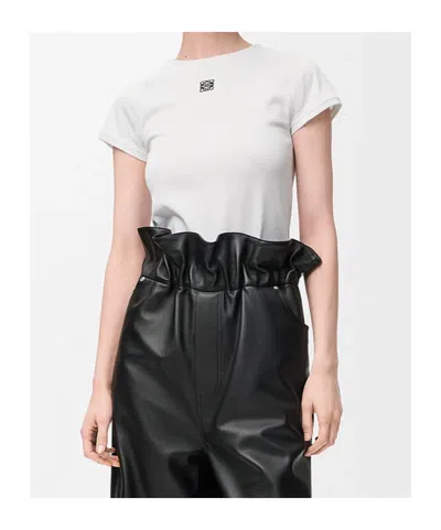 Loewe Anagram Embroidered Cotton-blend Jersey T-shirt In White