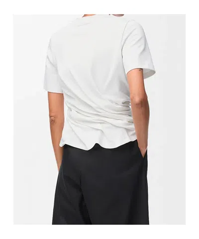 Loewe Draped Cotton-blend Jersey T-shirt In White