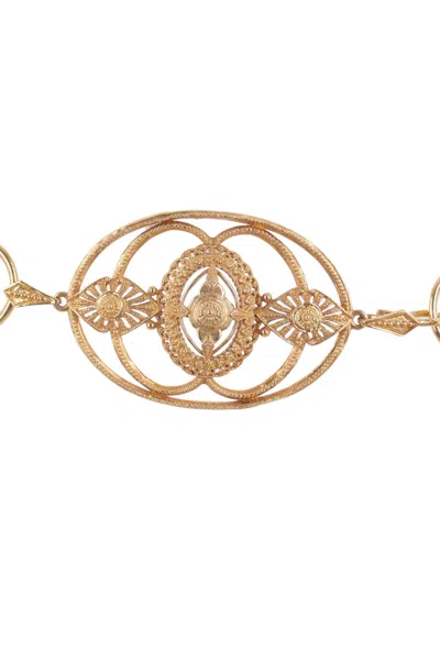 Chloé Amulet Logo Belt In Gold