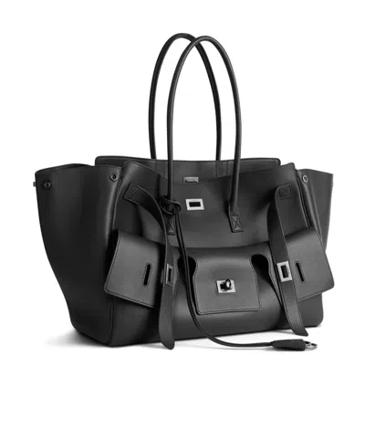 Balenciaga Bel Air Medium Carry All Bag In Black