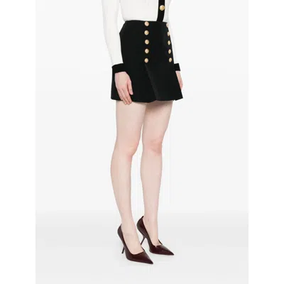 Balmain Virgin Wool Skirt In Black