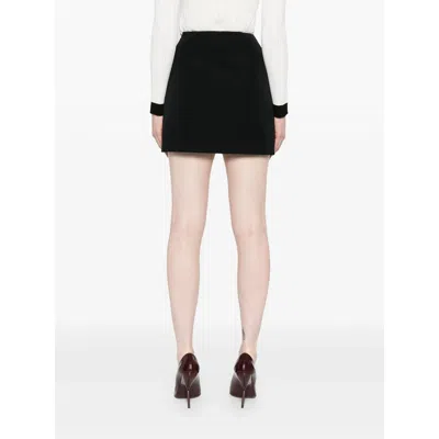 Balmain Virgin Wool Skirt In Black