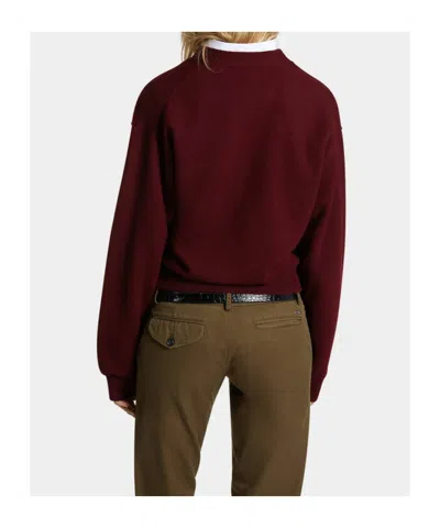 Dsquared2 Short V-neck Sweater Long Sleeves In Transparent