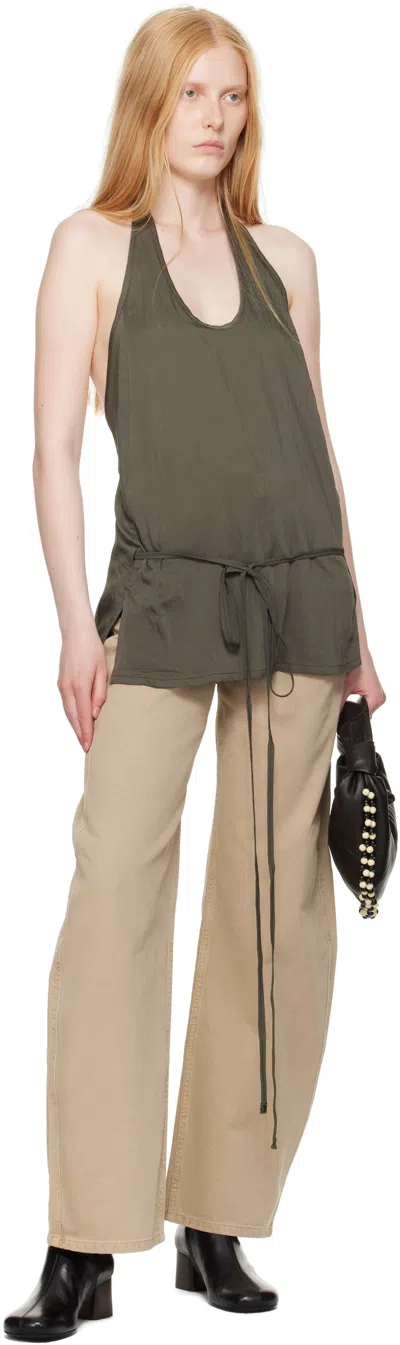 Lemaire Halterneck Wrap Top Asymmetric Hem