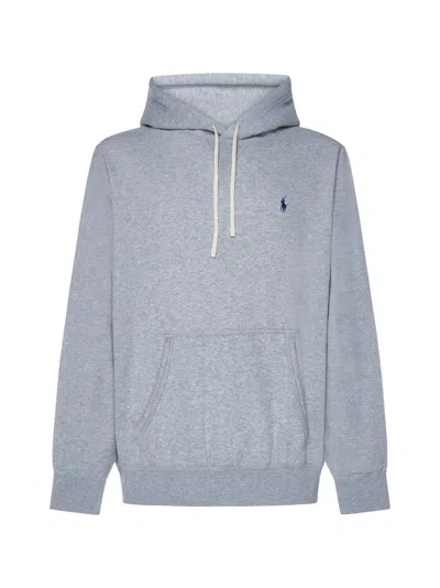 Polo Ralph Lauren Classic Pullover Hoodie With Drawstring In Blue