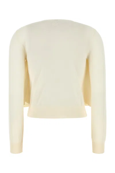 Loewe Double Layer Cardigan In Silver