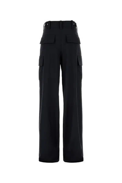 Bottega Veneta High Waist Cargo Trousers Featuring Pockets In Black