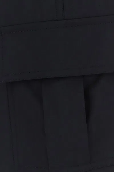 Bottega Veneta High Waist Cargo Trousers Featuring Pockets In Black