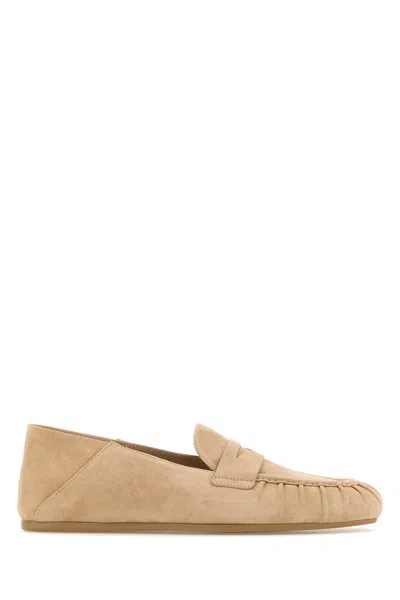 Stuart Weitzman Suede Finish Round Toe Brooks Loafers