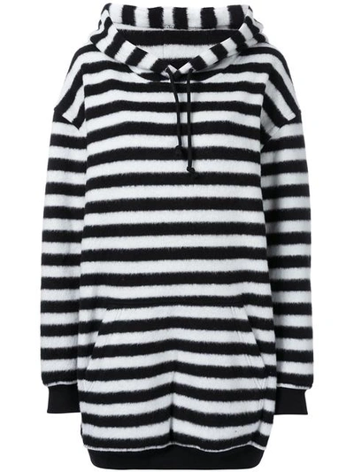 Shop A.f.vandevorst Oversized Striped Hoodie - Black