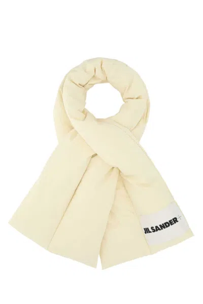 Jil Sander Cream Polyester Scarf In Neutral