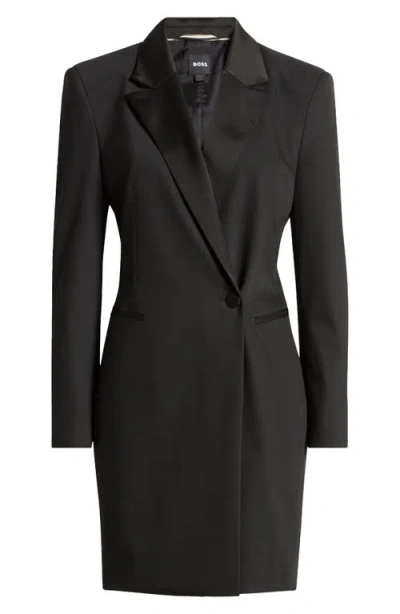 Hugo Boss Boss Dackea Long Sleeve Blazer Minidress In Black