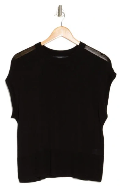 Halogen ® Crewneck Rib Sweater Top In Black