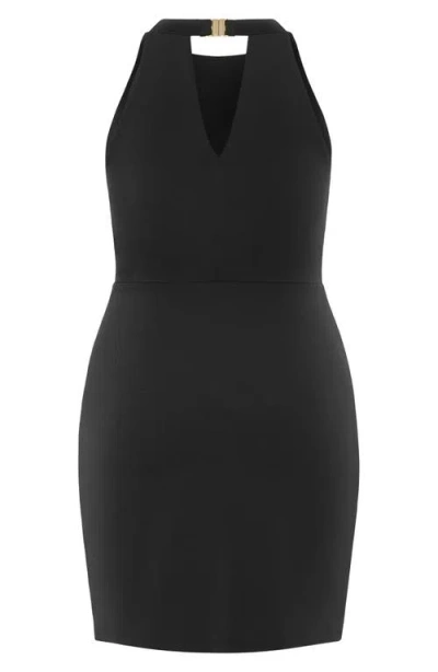 City Chic Roxie Ruched Sleeveless Dress