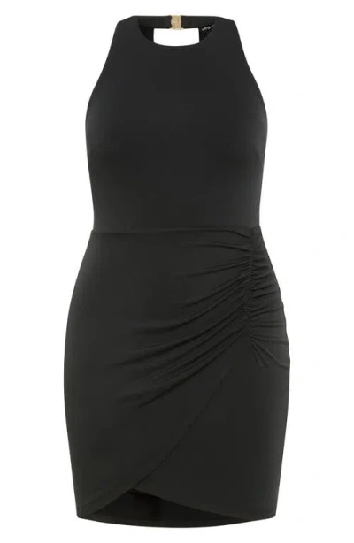 City Chic Roxie Ruched Sleeveless Dress