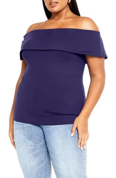 City Chic Marseille Off The Shoulder Stretch Top