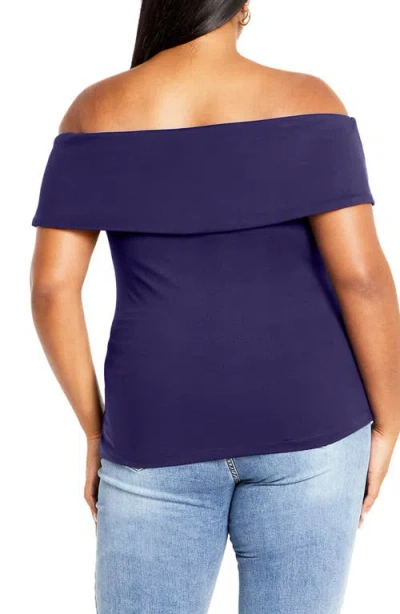 City Chic Marseille Off The Shoulder Stretch Top
