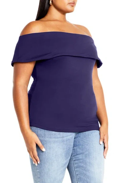 City Chic Marseille Off The Shoulder Stretch Top