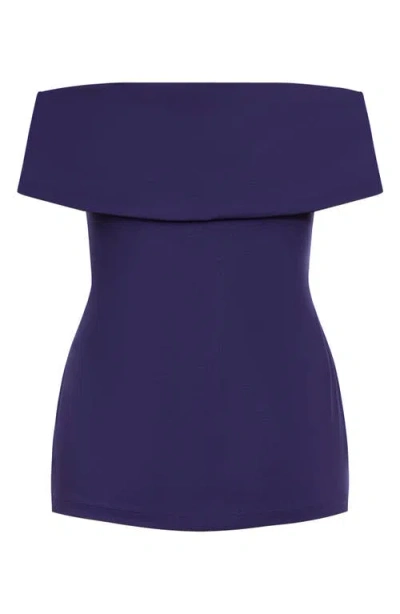 City Chic Marseille Off The Shoulder Stretch Top