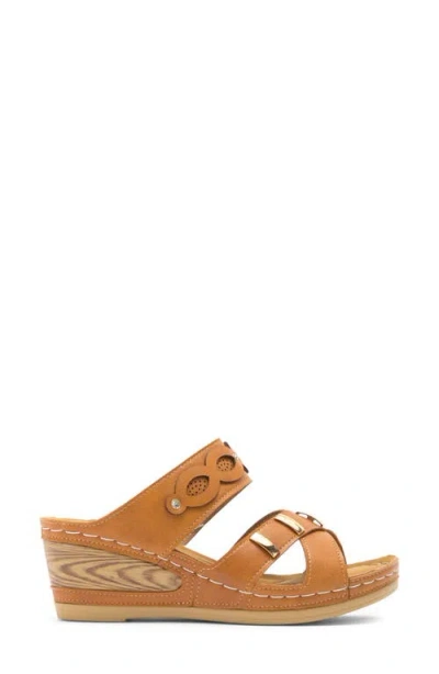 Extreme By Eddie Marc Buckle Wedge Slide Sandal