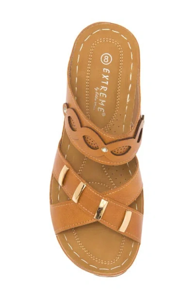 Extreme By Eddie Marc Buckle Wedge Slide Sandal