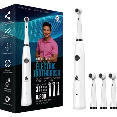 Pursonic X Mario Lopez Usb Rechargeable Electric Toothbrush In White