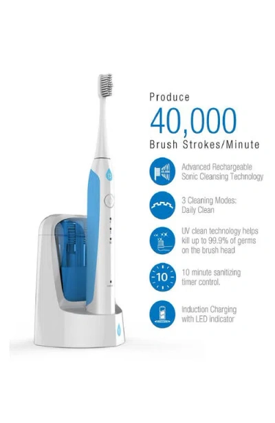 Pursonic S750 Sonic Smart Series Electronic Power Rechargeable Battery Toothbrush In White