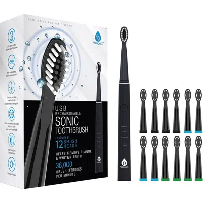 Pursonic Usb Rechargeable Sonic Toothbrush In Black