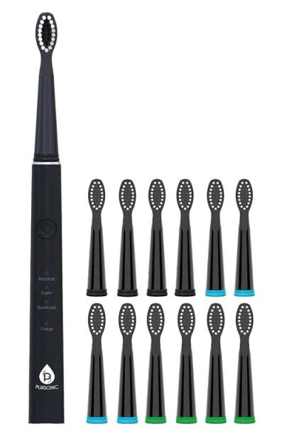 Pursonic Usb Rechargeable Sonic Toothbrush In Black