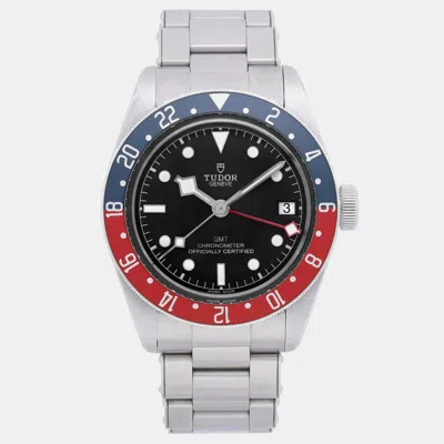 Pre-owned Tudor Black Stainless Steel Black Bay 79830rb Automatic Men's Wristwatch 41 Mm