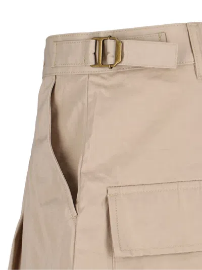 Entire Studios Pleated Cargo Shorts In Neutral