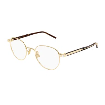 Saint Laurent Sl 781 Linea Corner Angle 002 Gold Crystal Havana Glasses
