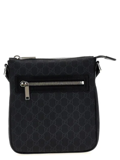 Gucci Web Stripe Gg Canvas Crossbody Bag In Black