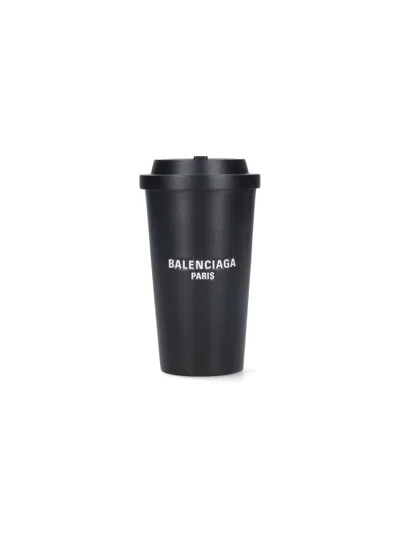 Balenciaga 9am Coffee Cup Clutch Bag In Black