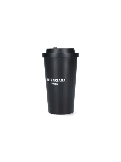 Balenciaga 9am Coffee Cup Clutch Bag In Black