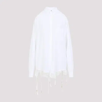 Balenciaga Camicia Oversize In Lyocell Bianco  Donna In White