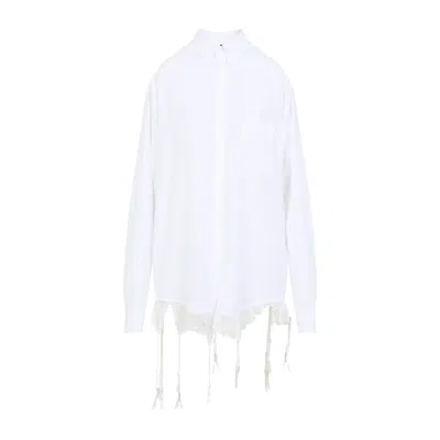 Balenciaga Camicia Oversize In Lyocell Bianco  Donna In White
