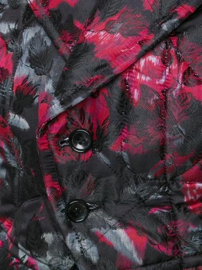 Shop Comme Des Garçons Floral Quilted Jacket In Black