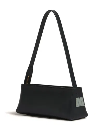 Marni Rectangular Shoulder Bag With Gold-tone Hardware In Black