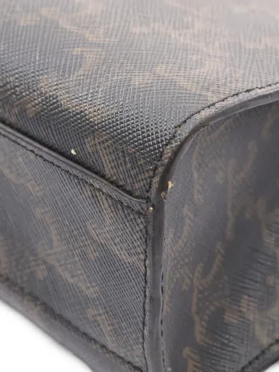 Pre-owned Celine 2000s Small Vertical Hippopotamus Triomphe Two-way Handbag In Black