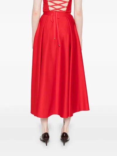 Nissa Flared Skirt In Red