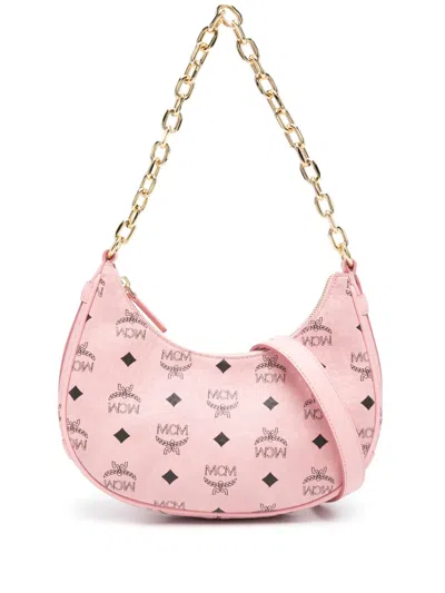 Mcm Chain Strap Shoulder Bag In Pink