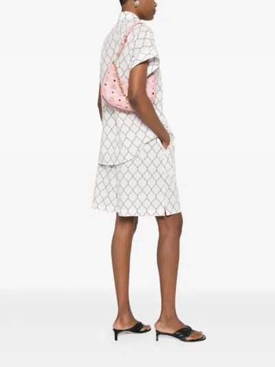 Mcm Chain Strap Shoulder Bag In Pink