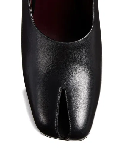 Khaite Eva Peep-toe Leather Pumps In Black