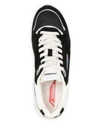 Autry Leather And Fabric Sneakers In Black