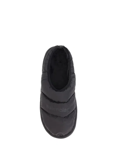 Balenciaga Polyamide And Fleece Alaska Slipper Shoes